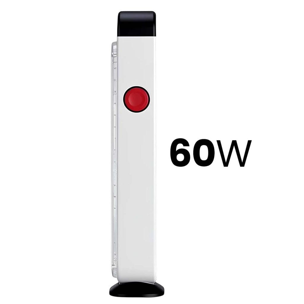 Lampada di emergenza 60 LED 60W Potente 1200mAh Ricaricabile 3.7V Bianco / Nero Avizar