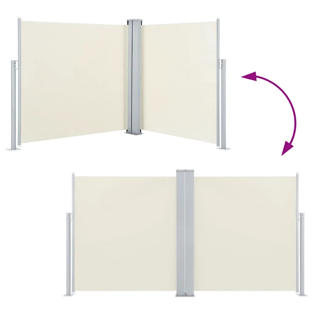 Tenda da Sole Laterale Retrattile-Tenda parasole per balcone per giardino Crema 100x600 cm 244607