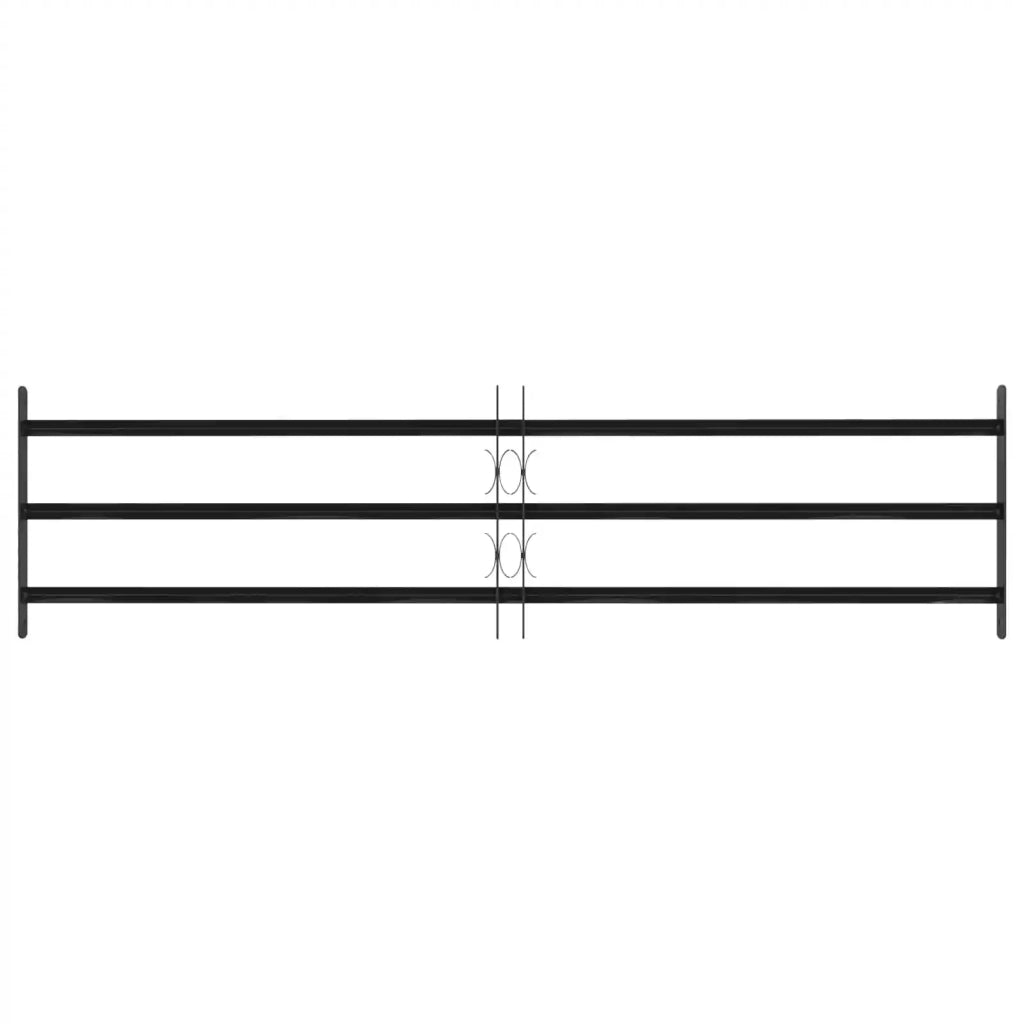 Griglia Finestra 174 x 45 cm Acciaio verniciato a polvere Nero