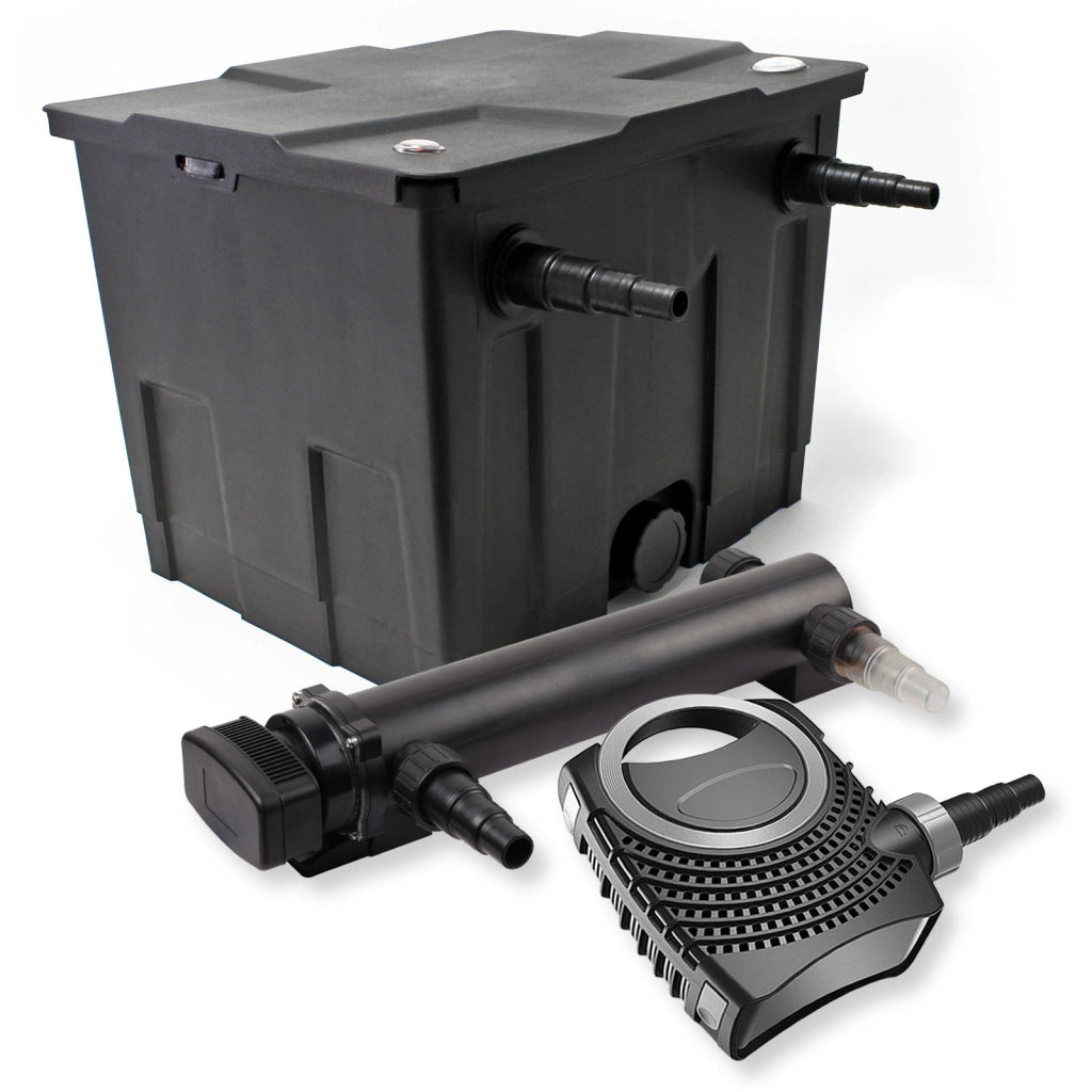 Set Filtro a 1 camera laghetto 12000l con Chiarificatore UVC 36W 3ª serie Pompa NEO10000 80W