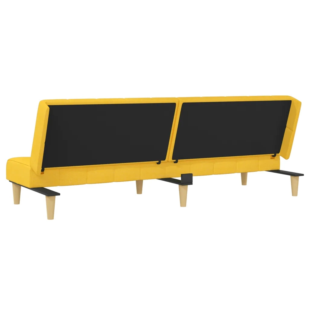 Divano letto | Sof¨¤ letto | Letto singolo a 2 Posti Giallo in Tessuto
