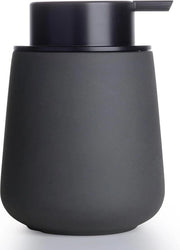 Dispensatore di Sapone Ceramico a Matto in Grigio Anthracite con Testa di Pompa Grande - Dispensatore di Sapone Liquido Rifornibile per Cucina e Bagno - 350 ml