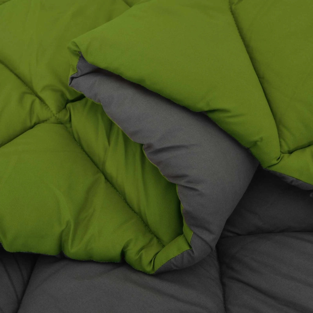Piumone | Duvet Estivo Verde e Antracite 240 x 200 cm Microfibra