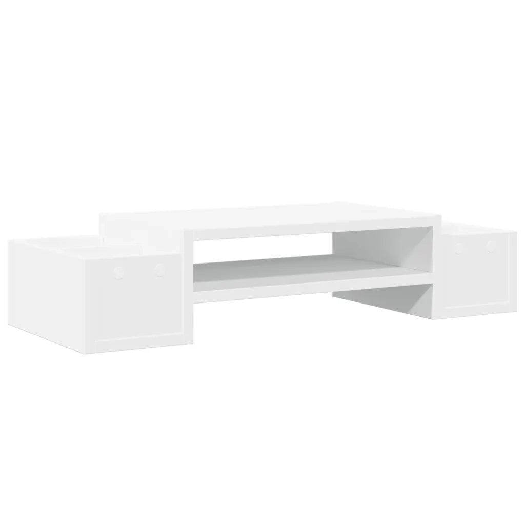 vidaXL Supporto Monitor con Contenitore Bianco 50x27x15 cm Truciolato