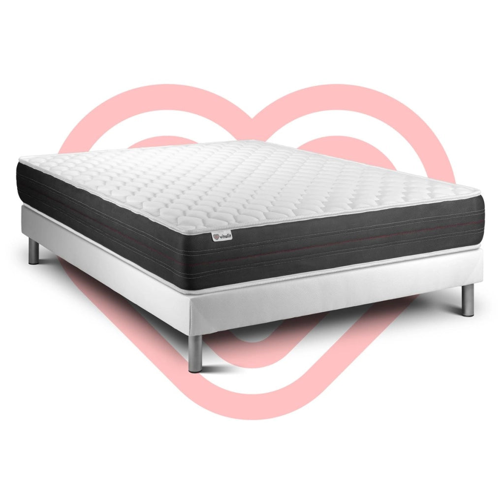 Letto con materasso VITAL SPRING 135 x 200 cm Rete kit Bianco