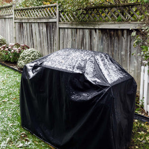 Toboli Telo copri barbecue 147x61x122cm in PVC impermeabile, nero, uso universale, lavabile