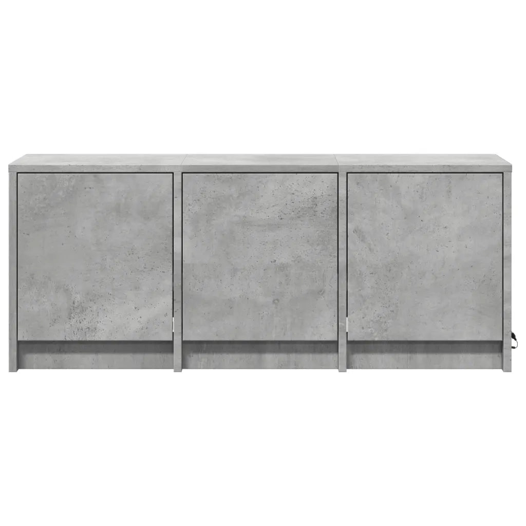 vidaXL Mobile Porta TV con LED Grigio Cemento 97x34x40 cm Truciolato