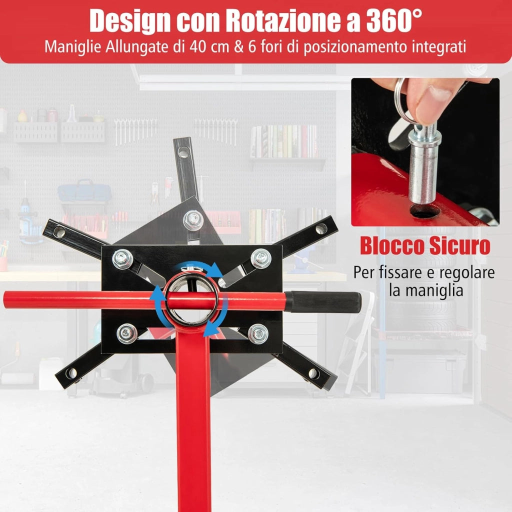 Cavalletto per Motore, Supporto Motore con Testa Rotante a 360°, 4 Bracci Regolabili, Ruote e Maniglia, capacità di carico 340 kg / 680 kg (Modello 680kg)