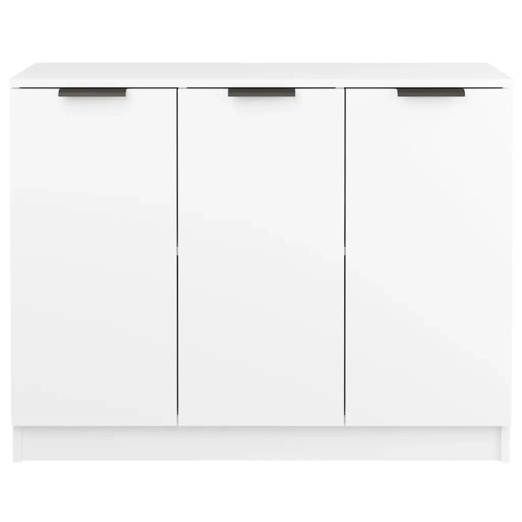 Credenza-Buffet-Armadio da cucina Bianca 90,5x30x70 cm in Legno Multistrato