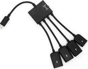 Hub USB universale per trasferimento dati e ricarica OTG (4 porte)
