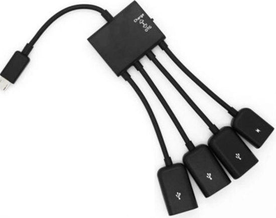 Hub USB universale per trasferimento dati e ricarica OTG (4 porte)