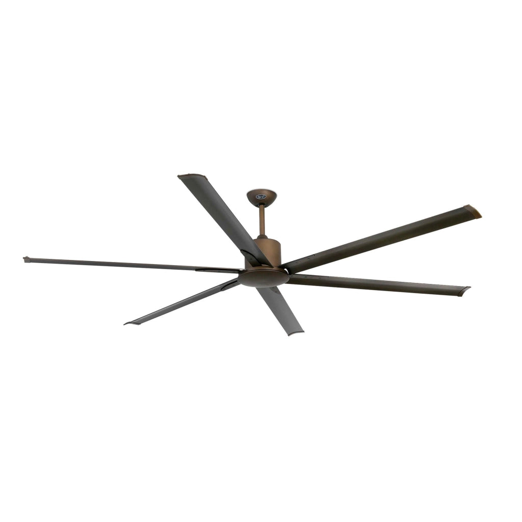 FARO Ventilatore da soffitto ANDROS XXL in acciaio marrone 6 pale aerodinamiche motore DC silenzioso 6 velocita funzione inversa per ambienti da 39 m² per soffitti inclinati FARO-33462A