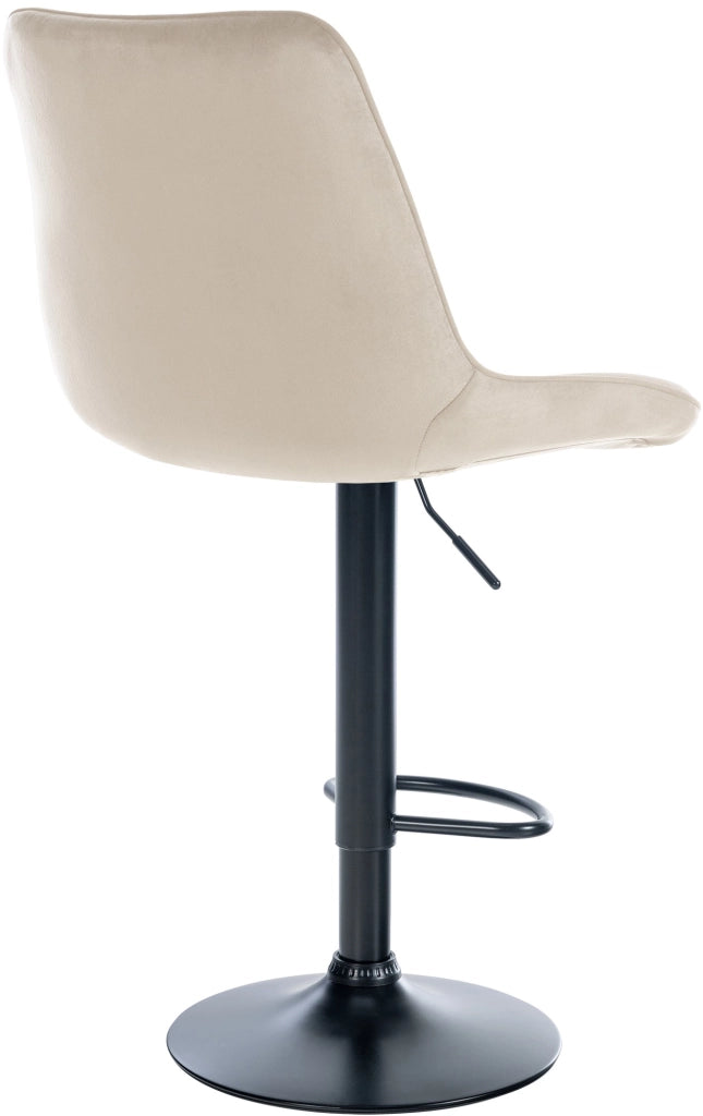 Sgabello Toni Velvet crema,nero