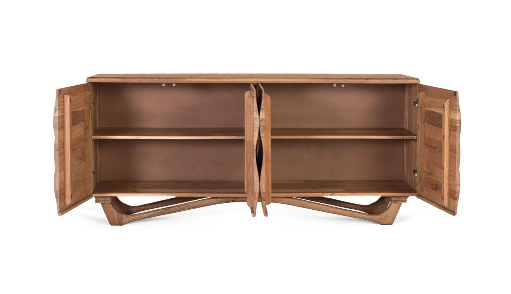 Credenza realizzata a mano in legno di acacia 170 cm