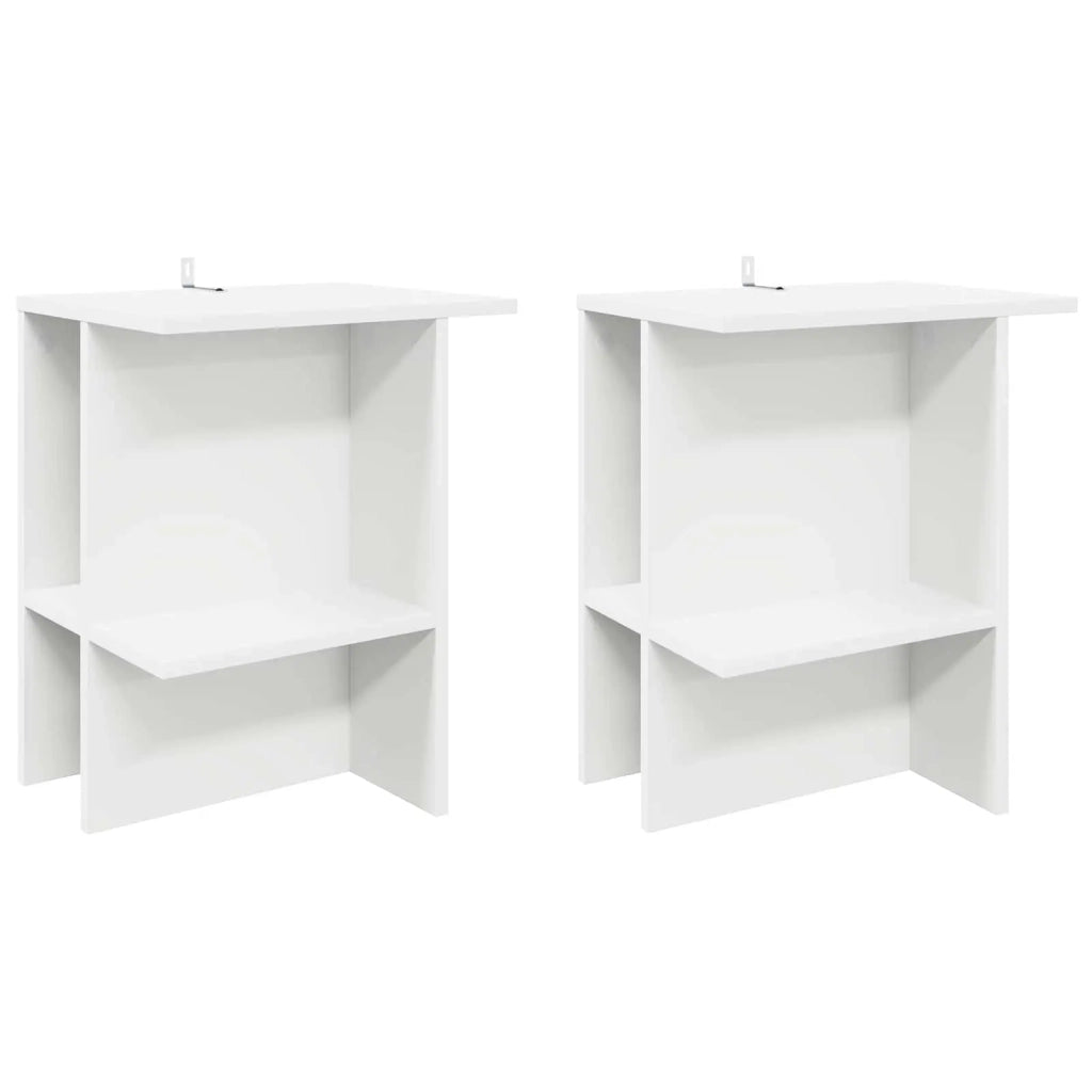 Tavolino da salotto 2 pcs Bianco 40 x 30 x 49 cm