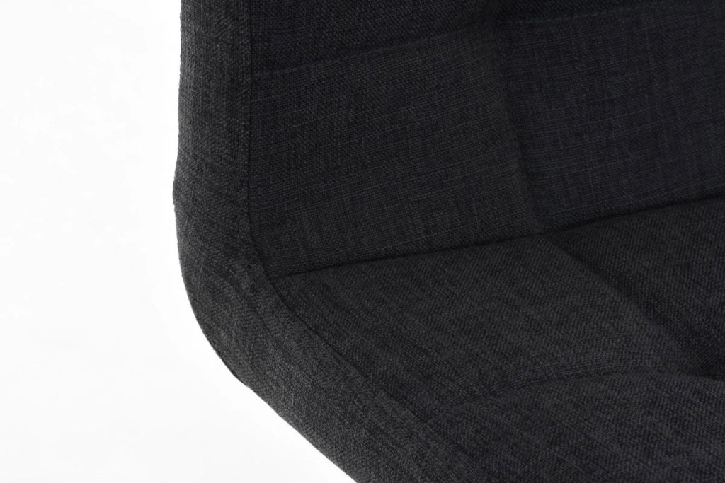 Sgabello Lincoln in tessuto grigio scuro