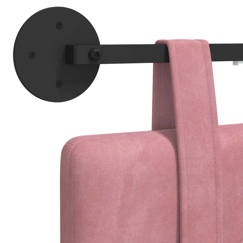 Testiera | Testata sospesa Con luce LED Rosa Velluto