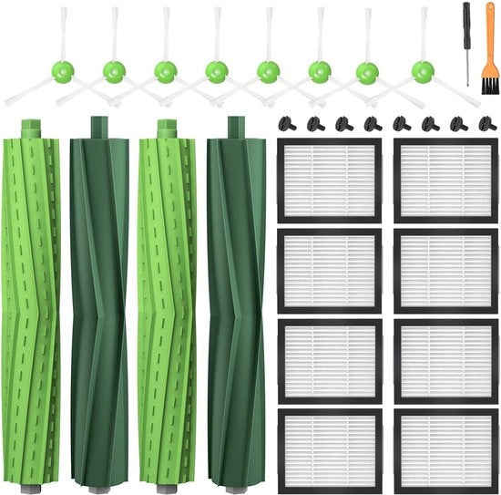 Accessori per aspirapolvere 22 pezzi - Compatibile con Roomba serie E/I/J - Resistenti allo sfregamento - Set di spazzole a rulli - Ricambi per aspirapolvere - Materiale PP/silicone di alta qualità - Ricambi per aspirapolvere