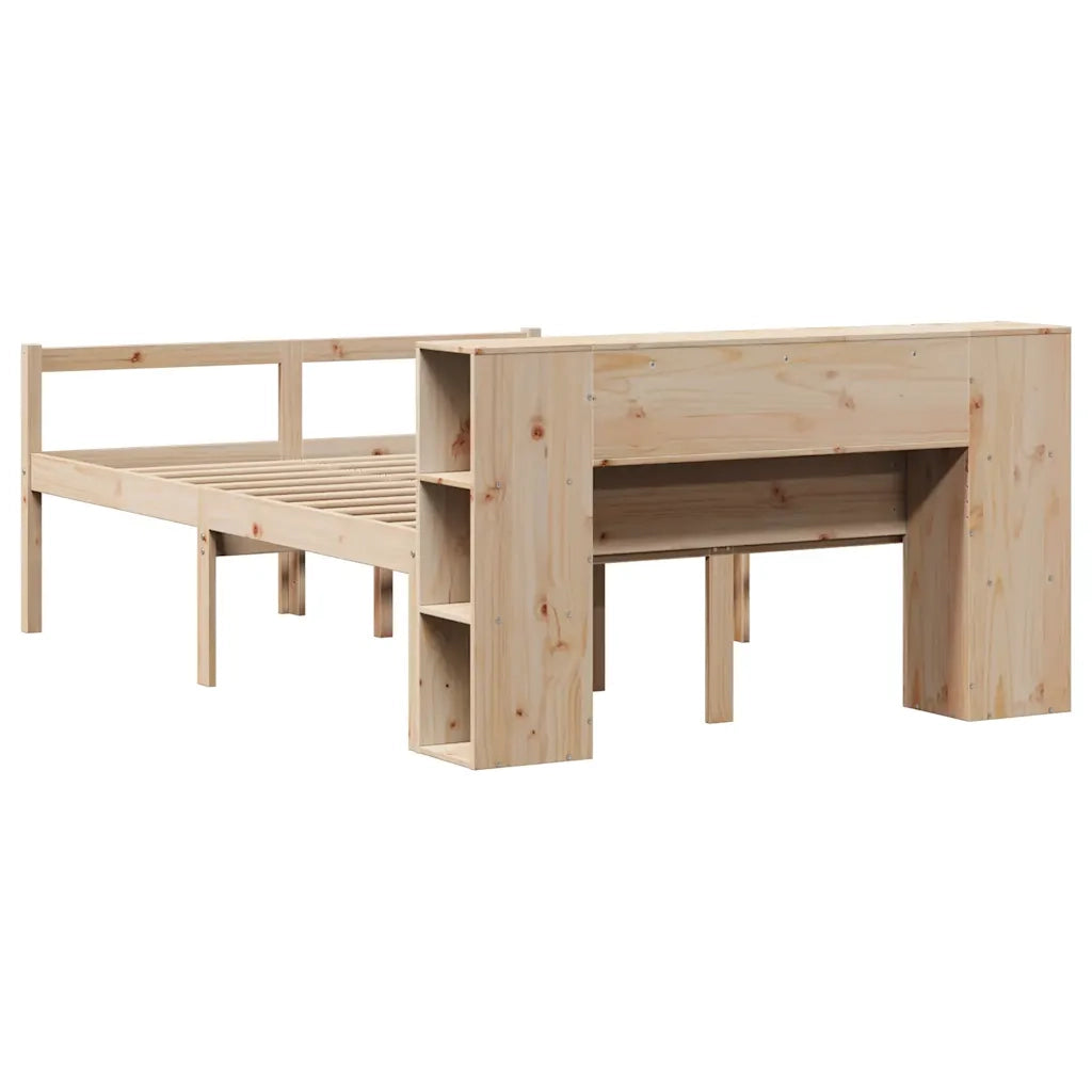 Letto Libreria senza Materasso 160x200 cm in Legno di Pino 3321973