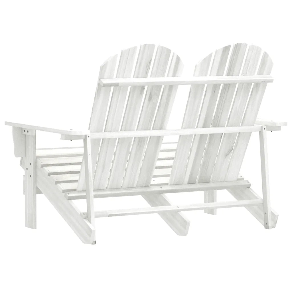 Sedia da Giardino Adirondack a 2 Posti in Legno di Abete Bianca 315899