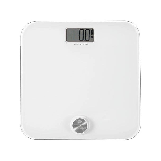 Macom Smart Body Scale Bilancia pesapersone elettronica con funzionamento senza batterie Quadrato Bianco