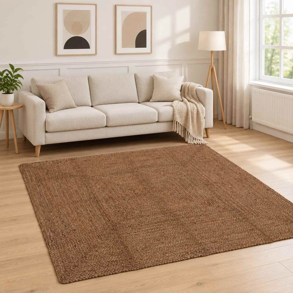 Tappeto da Area Grigio 200 x 200 cm Juta 42010419