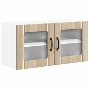 Mobile da cucina rettangolare moderno con pratico spazio contenitivo 80 x 31 x 40 cm realizzato in legno ingegnerizzato di rovere Sonoma 02_0053966