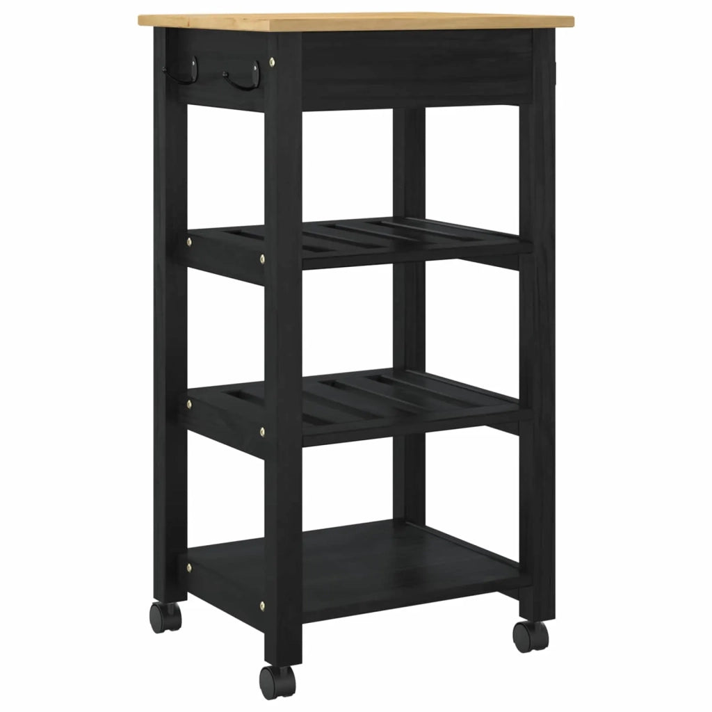 Carrello da Cucina MONZA Nero 48 x 40 x 88,5 cm CFW5628841