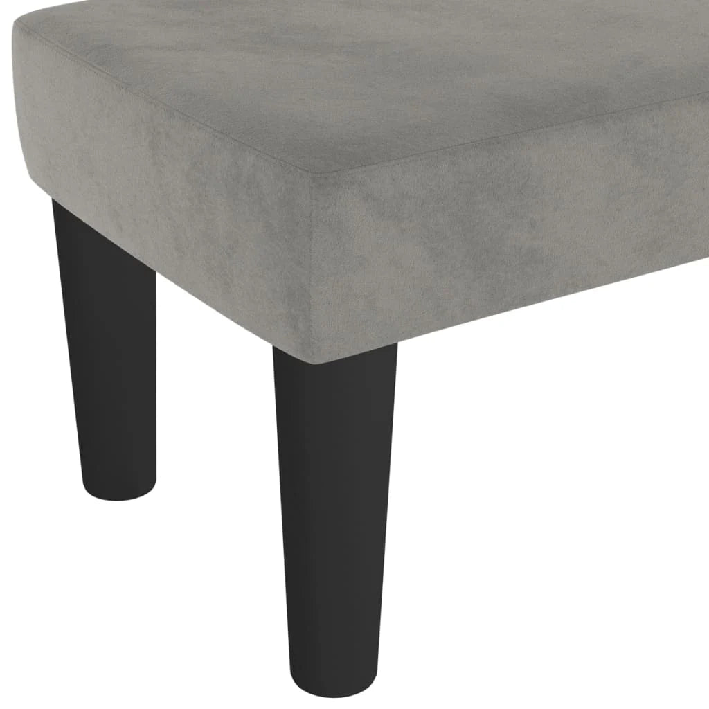 Panca 70 x 30 x 30 cm velluto grigio chiaro 02_0010654