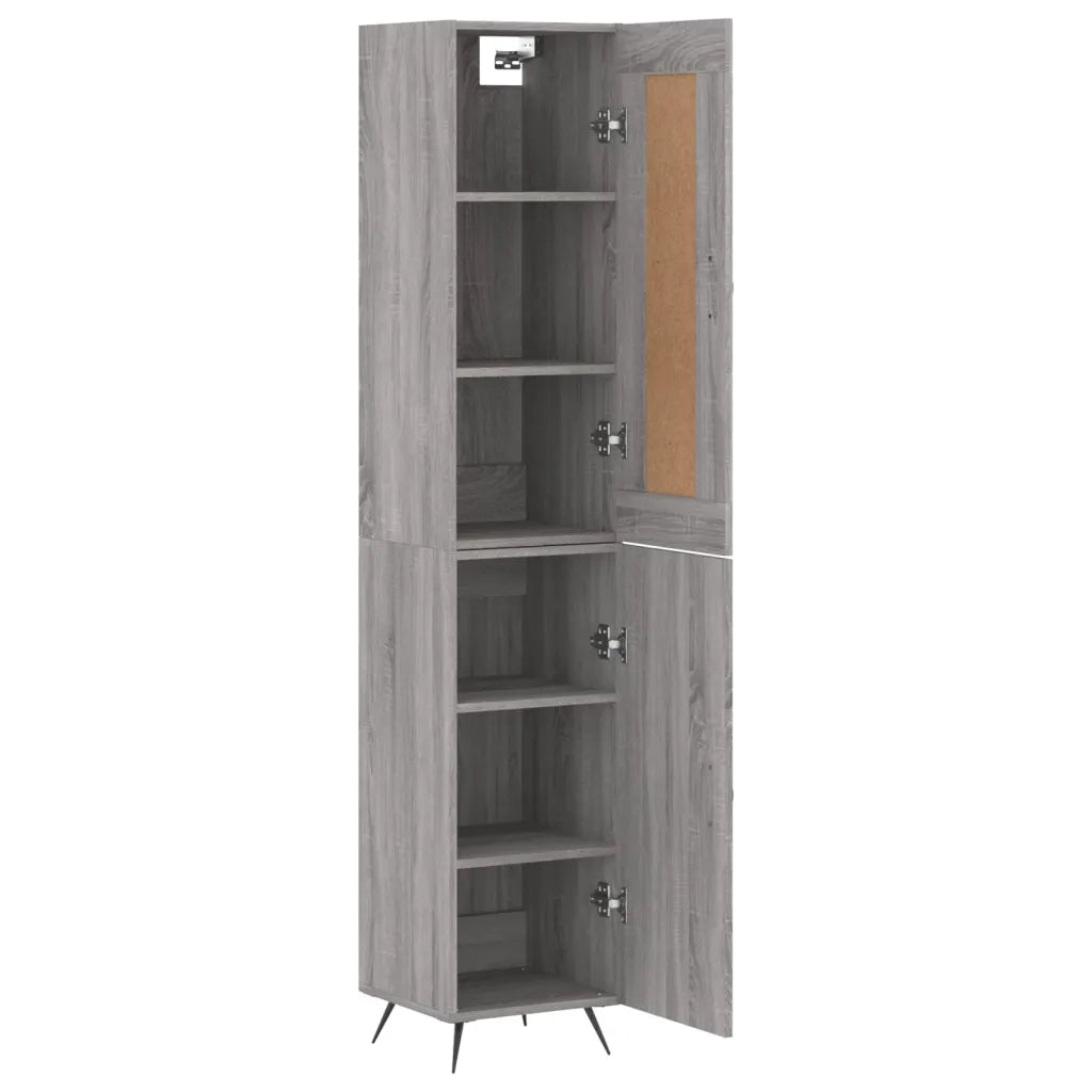 Credenza Grigio Sonoma 34,5x34x180 cm in Legno Multistrato 3200111