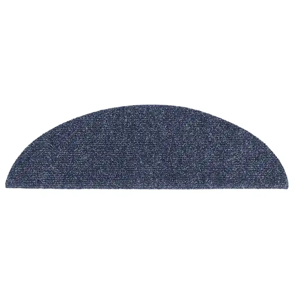 Tappetini per scale autoadesivi 30 pz 56x17x3 cm blu semicircolari 3365684