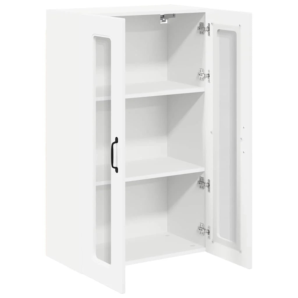 Mobile da cucina rettangolare con ampio spazio contenitivo 60 x 31 x 100 cm legno composito bianco 02_0053853