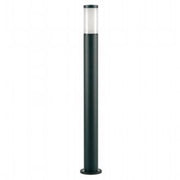 Palo in Alluminio Pressofuso con Diffusore Opalino - Altezza 180mm, Diametro 60mm - IP43, 25W nero