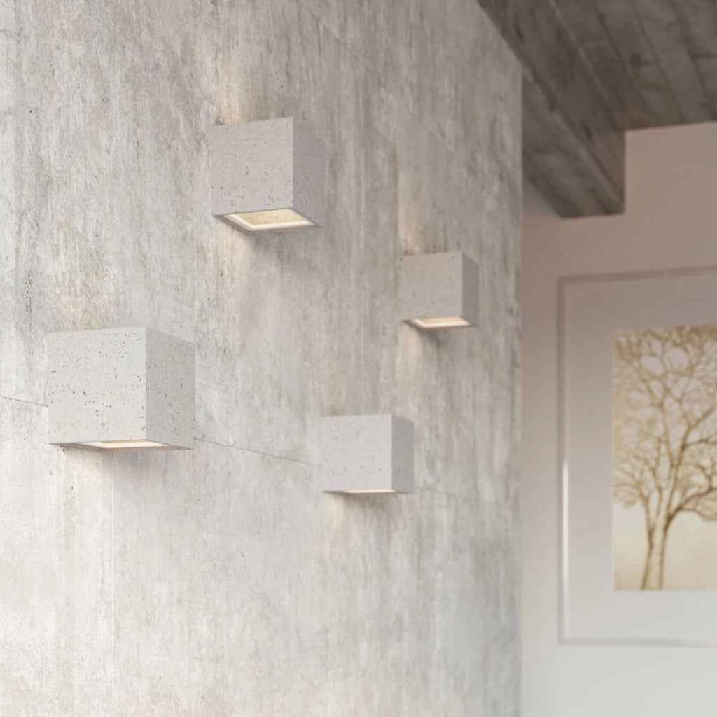 Applique Pure Lume Regulo cemento grigio 12cm G9 IP20