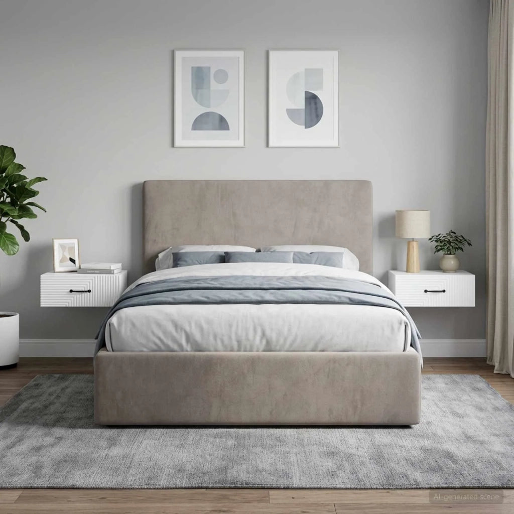 Mobiletto da notte a muro 2 pcs Bianco 49 x 34,5 x 20 cm 898616