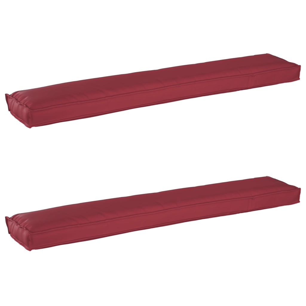 Cuscini per Pallet per Panchina 2 pz Borgogna 200x40x8 cm Tessuto Oxford