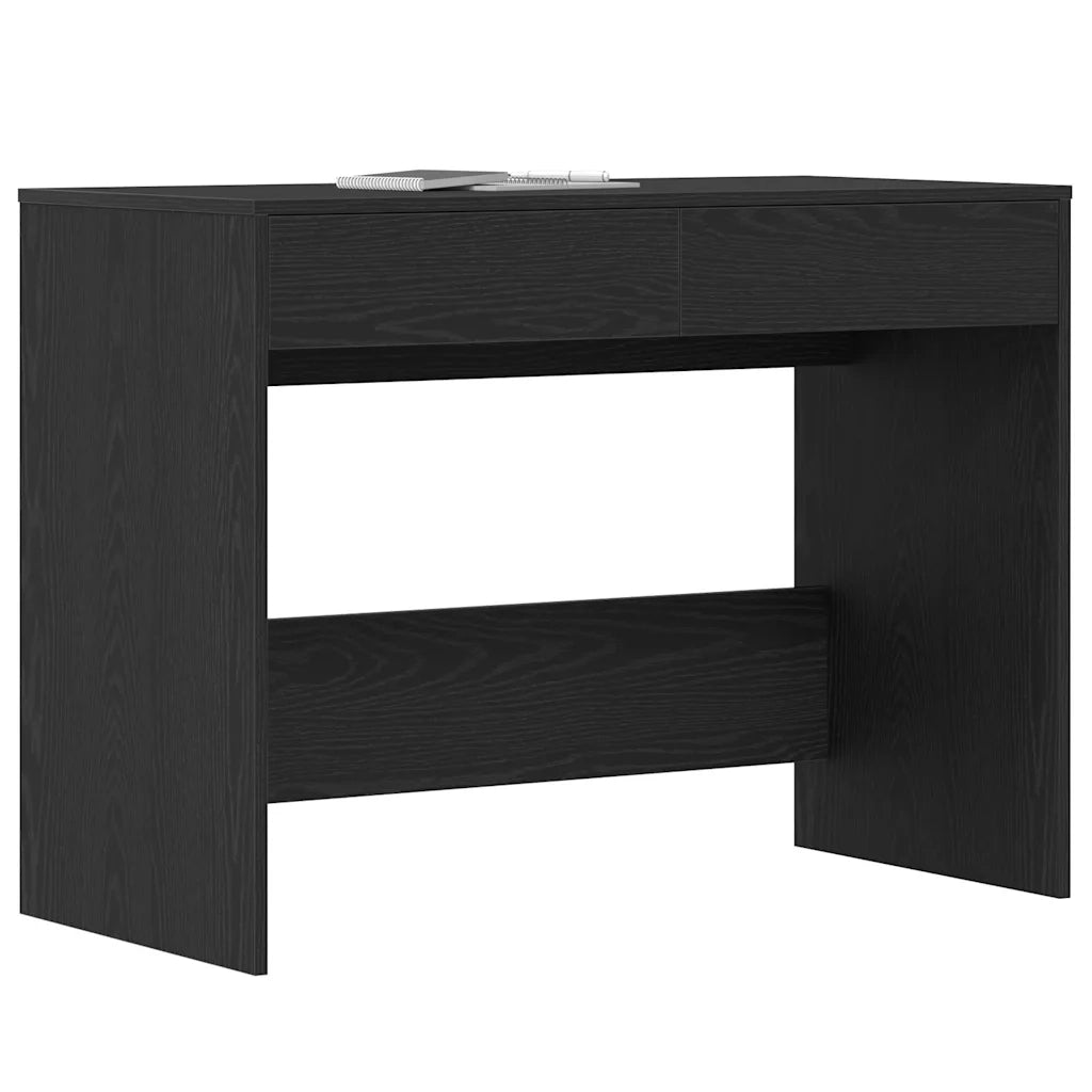 Scrivania Rovere Nero 101x50x76,5 cm in Legno Multistrato 862080