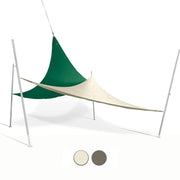 Vela ombreggiante in poliestere con tiranti, triangolare 4x4x4 m - Vela Ombreggiante In Poliestere Con Tiranti, Triangolare 4x4x4 M Colore Tortora Colore: Ecru