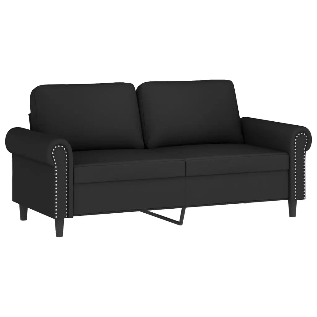 Set di Divani 2 pz con Cuscini Nero in Velluto 3202215