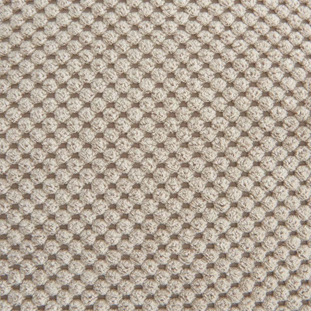 Divano angolare reversibile in tessuto trapuntato, 3 posti, beige