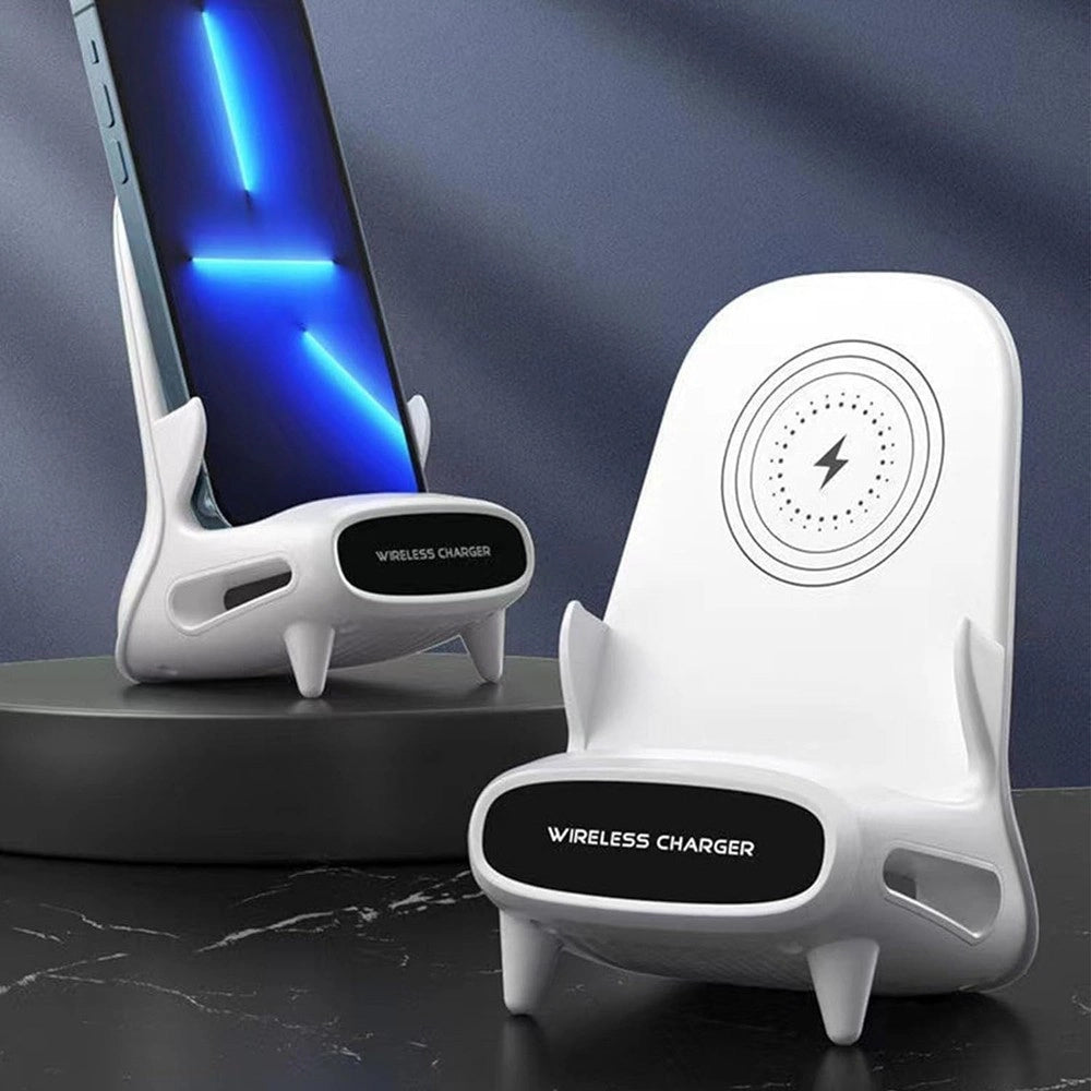Trade Shop - Supporto Stazione Di Ricarica Senza Fili Wireless Rapida Per Cellulare Ufficio -