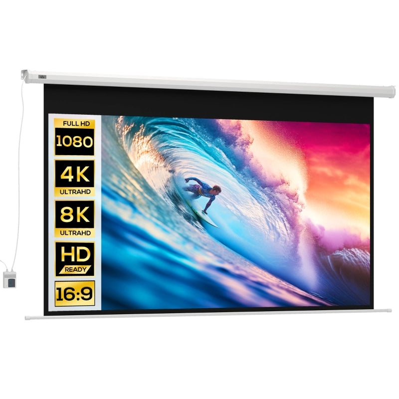 SCHERMO PROIEZIONE Motorizzato 100" 16:9 Bianco con telecomando