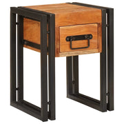 Tavolino con cassetto 30 x 30 x 40 cm Legno di Acacia Massello 4016717