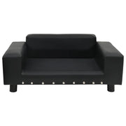 Divano per Cani Nero 81x43x31 cm in Peluche e Similpelle 170954