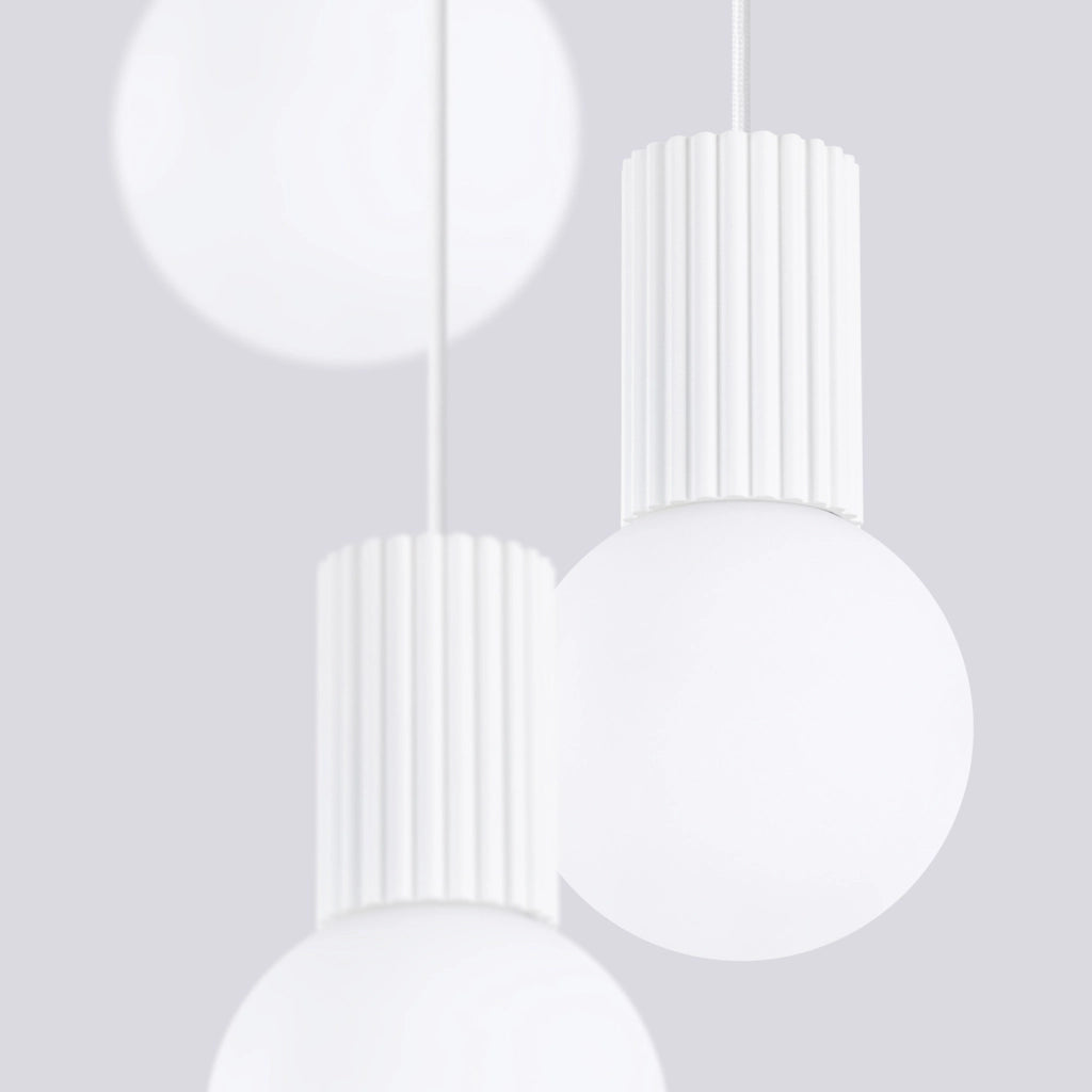Lampada sospesa moderna 3 sfere vetro bianco G9 SFERA PureLume
