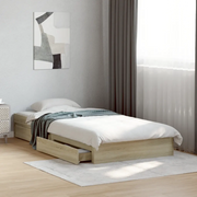 Giroletto Cassetti-Struttura Letto con contenitore Rovere Sonoma 90x190 cm Legno Multistrato 270621