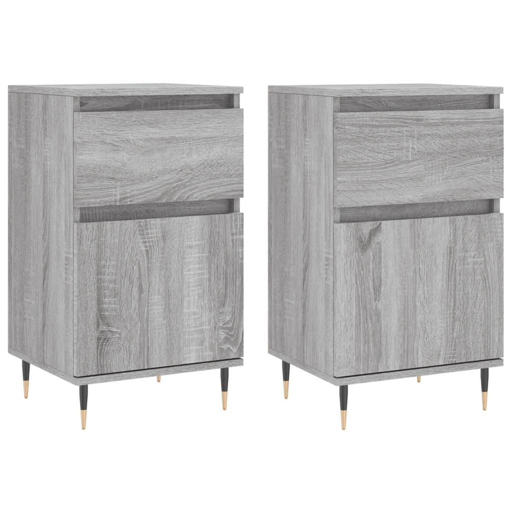 Buffet credenza cassettiera armadio mobile contenitore organizer per cucina soggiorno salotti set di 2 Sonoma 40 x 35 x 70 cm in legno ingegnerizzato grigio 02_0036951