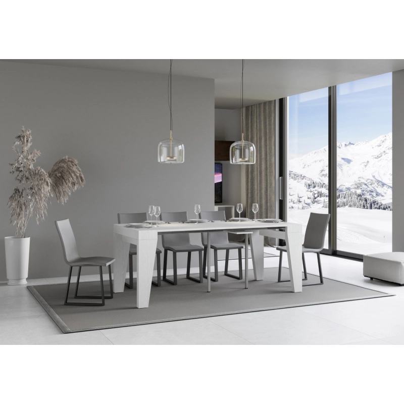 Consolle allungabile 90x40/300 cm Naxy - Bianco Frassino