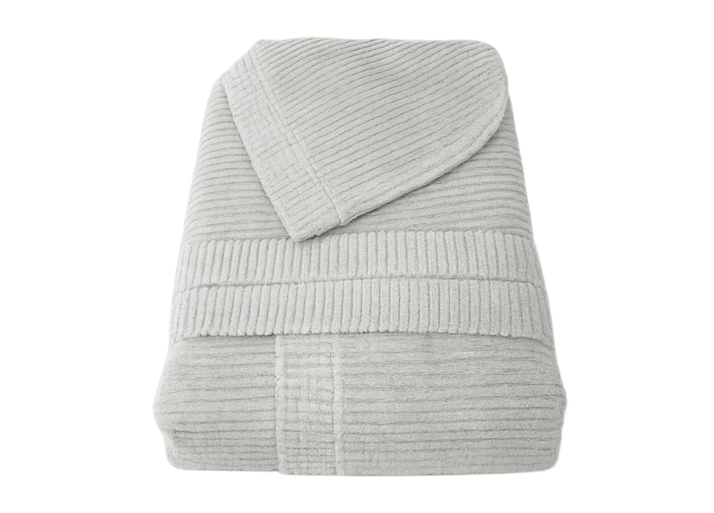 Accappatoio Con Cappuccio In Morbida Spugna Mod. Boutique Tinta Unita Perla - XL-XXL - Perla