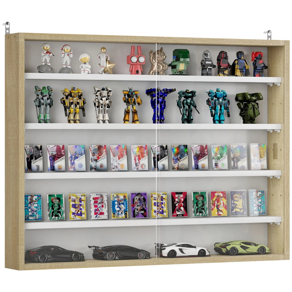Libreria vetrina a muro ¨C zephmum ¨C bianco 80x9.5x60 cm